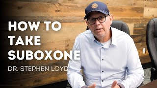 How to take Suboxone buprenorphine [upl. by Viki817]