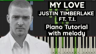 Justin Timberlake ft TI  My Love  Piano Tutorial [upl. by Sternick]