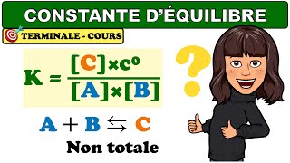 Equilibre dynamique  Constante déquilibre K  activité  CHIMIE  TERMINALE [upl. by Andromada]