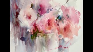 WatercolorAquarela Demo  Roses [upl. by Katinka]