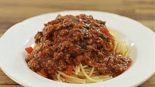 Spaghetti with Meat Sauce Recipe [upl. by Aible]