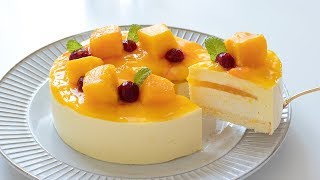 マンゴームースケーキの作り方 NoBake Mango Mousse Cake｜HidaMari Cooking [upl. by Iddet]