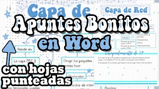 Apuntes bonitos en word  parte 2 [upl. by Grory]