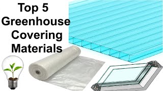 Top 5 Greenhouse Covering Materials [upl. by Ycrep]