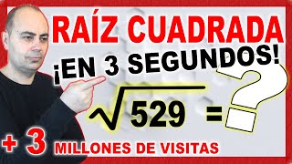 💥quotTÉCNICA Para Hacer Una RAÍZ CUADRADA En 3 SEGUNDOSquot💥Matemáticas Mágicas💥Cálculo Mental [upl. by Kohn]