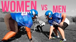 Men vs Women  Men Try Womens Tackle Football [upl. by Barra793]