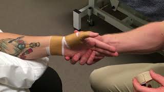 Thumb Taping  Prevent Hyperextension [upl. by Eneles]