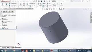 Solidworks Tutorial  How to create a cylinder [upl. by Nannah]