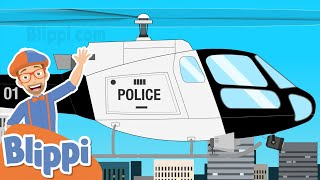 Police Helicopter Song｜Blippi｜Childrens Music｜Trucks For Kids｜Geckos Songs [upl. by Toy]