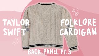 how to knit the taylor swift folklore cardigan  back panel pt 3 rows 1724 [upl. by Vanessa]