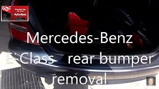 MercedesBenz EClass W211 rear bumper removal [upl. by Eelessej]