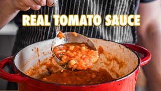 Proper Tomato Sauce Using Fresh Tomatoes 3 ingredients [upl. by Hertha]