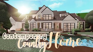 Roblox  Bloxburg Contemporary Country Dream Home  House Build [upl. by Issi]