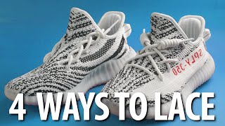 HOW TO LACE YOUR YEEZY 350 4 WAYS [upl. by Brass]