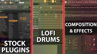 Step By Step How To Make Lofi HipHop With Stock Plugins  FL Studio 20 Tutorial [upl. by Dric112]