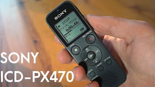 Sony ICD PX470 Digital Audio Recorder Review [upl. by Koo]