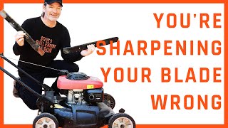 How To SHARPEN And BALANCE A Lawn Mower Blade The Correct Way [upl. by Luz]