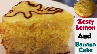 Zesty Lemon and Banana Cake  Betty Crocker Mix  No Oven [upl. by Ltney578]