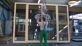 Vacuum Lifting Device VacuMaster handle glass amp multicasement windows with up to 380kg  Schmalz [upl. by Needan777]