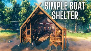 Valheim How To Build A Simple Boat Shelter  Interior [upl. by Johanna]