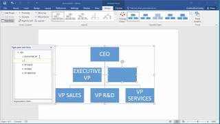 How to Create an Organization Chart in Word 2016 [upl. by Botti]