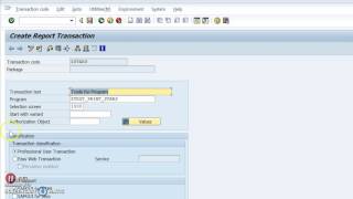 How to create Transaction code in SAP ABAP [upl. by Yekcaj390]