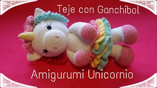 Unicornio  Teje con GanchiBol  Tutorial paso a paso [upl. by Ycinuq709]