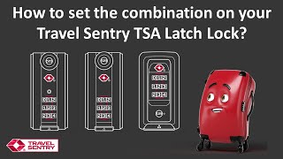 How to set the combination on your Travel Sentry TSA LOCK Latch Lock [upl. by Gatian]