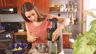 Hurom Elite Slow Juicer How to Use amp Recipe [upl. by Grim]