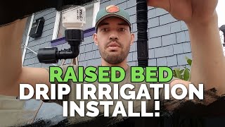 Drip Irrigation System Install in 7 Raised Beds [upl. by Lahtnero404]