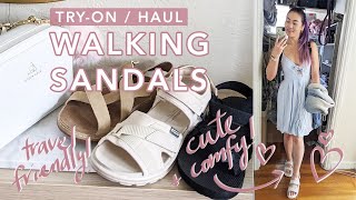 Comfiest Walking Sandals TryOn Haul amp Review Birkenstocks Chacos Keen ECCO  more [upl. by Oby837]