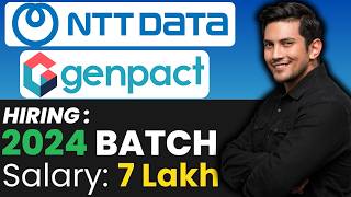 🔥Mass Hiring Announced  Genpact  NTT Data Latest Hiring  OffCampus Drive 2024 BATCH [upl. by Rayna525]