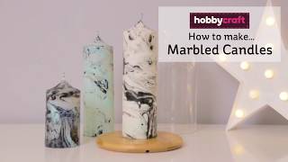 How to Make Marbled Candles  Hobbycraft [upl. by Buckler]