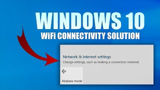 Windows 10 WiFi Error quotChange settings such as making connection meteredquot [upl. by Leavelle365]