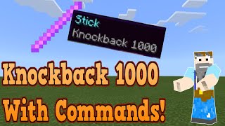 How to create KNOCKBACK 1000 with Commands on Minecraft Bedrock Edition [upl. by Hiroshi]