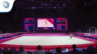 Lorette CHARPY FRA  2018 Artistic Gymnastics Europeans qualification floor [upl. by Yanetruoc]