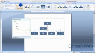 Word 2007 2010 Como hacer un organigrama en word [upl. by Eriam]