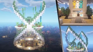 How to Build an Epic water House  Minecraft Tutorial 🍀 45 [upl. by Nelleoj]