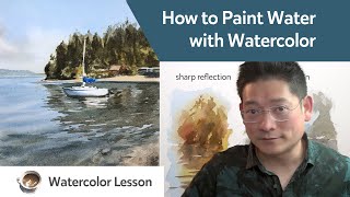 How to paint water with watercolor  tips and demo [upl. by Carl]