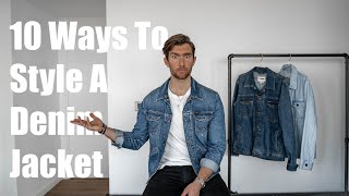 10 Ways To Style A Denim Jacket  Mens Fashion 2021 [upl. by Weinreb]