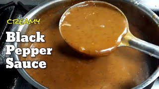 BLACK PEPPER SAUCE  PEPPERCORN RECIPE [upl. by Ahgem]