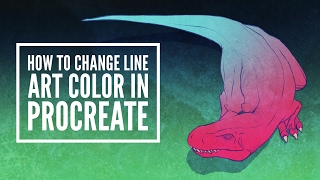 How to Change Line Art Color In Procreate [upl. by Raknahs522]