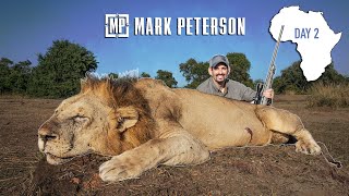 Lion Hunting Zambia Day 2  Mark Peterson Hunting [upl. by Yecad]