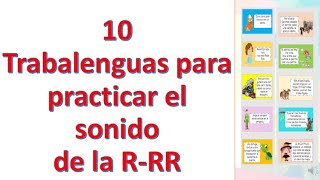 10 TRABALENGUAS PARA TRABAJAR LA R [upl. by Hibbitts]