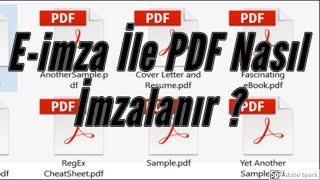 E imza ile PDF dosya nasıl imzalanır [upl. by Nitin247]