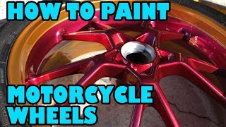 How to Paint Motorcycle Wheels Speed T Project [upl. by Parrie967]