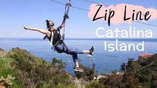 Zipline in Catalina Island Catalina zip line Eco Tour adventure [upl. by Anirehtak]