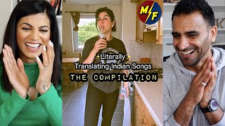 ✨Literally✨ Translating INDIAN Songs Compilation 125 REACTION [upl. by Idell569]