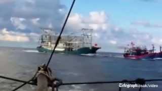 Vietnamese TV shows sinking of fishing boat [upl. by Aztiley]