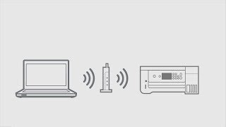 How to Connect a Printer and a Personal Computer Using WiFi Epson ET2750 NPD5828 [upl. by Ssew]